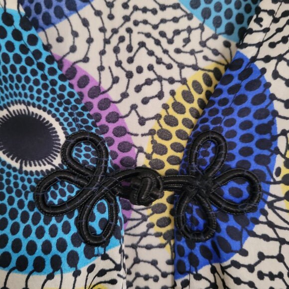 Aya de Cauville African Geometric Print Kimono Maxi Dress (One Size) - Picture 12 of 15